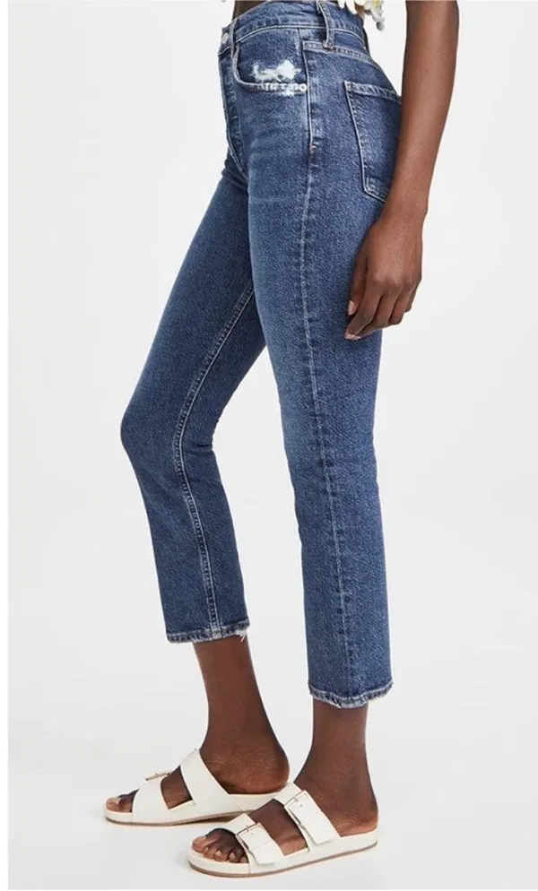 Agolde Riley Crop Straight Leg In Pastime 24 - Image 3