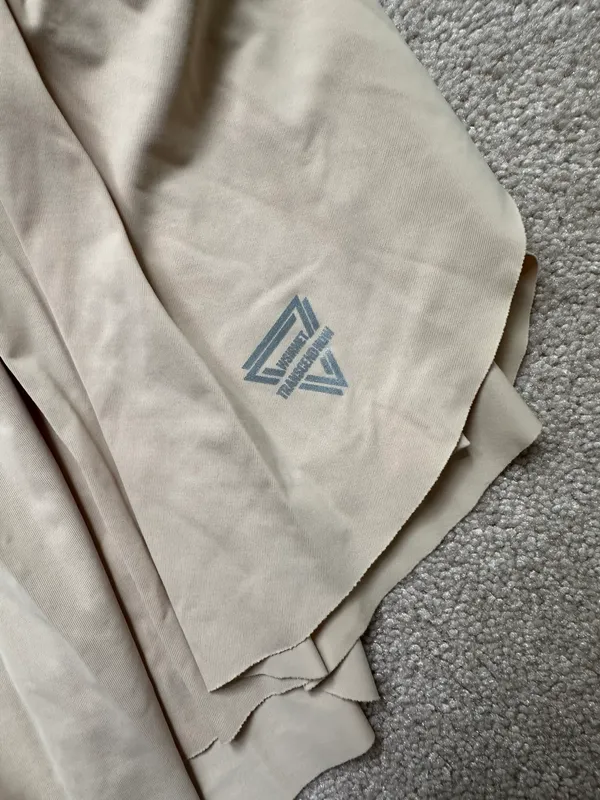 Beige Flowy High Waisted Workout Shorts Tan - Image 3
