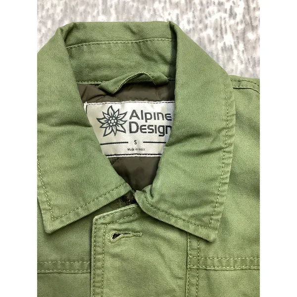 Alpine Design Womens Quilt Lined Chore Coat Lush‎ Olive Green ADW24700 Small NWT - Image 2