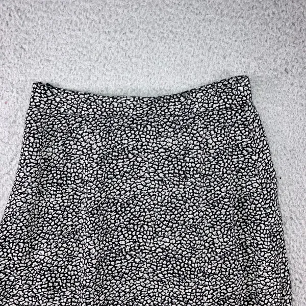 Motel Rocks Abstract Midi Skirt Women XS Pebble Print A-Line Monochrome Office Siren Classic - Image 8