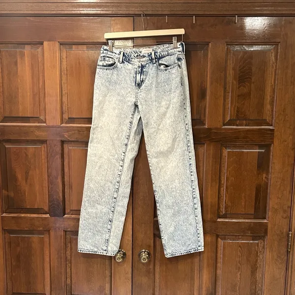 PacSun Women's Size 25 Acid Wash‎ Mom Jeans High Rise Straight Leg Denim - Image 2