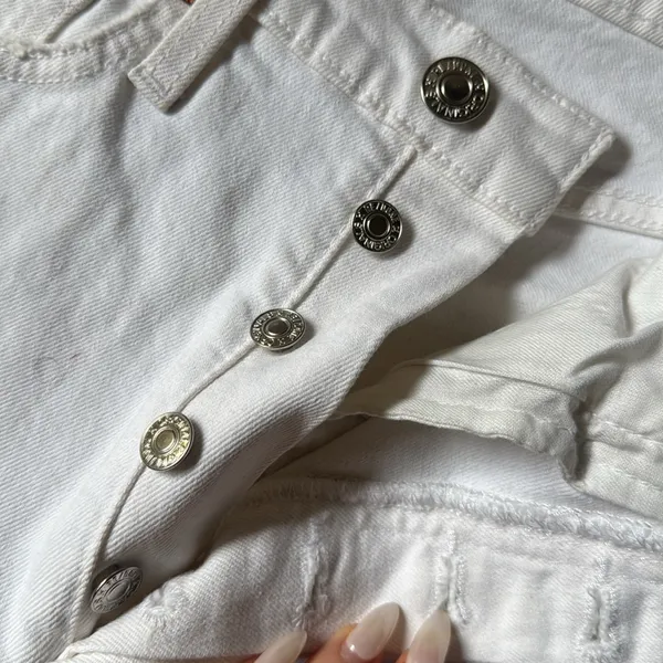 RE/DONE White Distressed Jeans - Image 2
