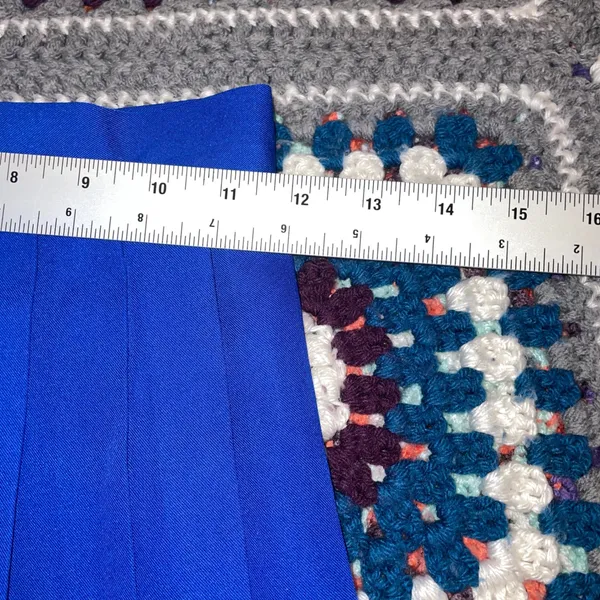 Womens Royal Blue Pleated Mini Skirt A-Line Preppy Tennis Y2K Schoolcore XS - Image 7