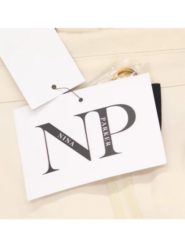 NWT Nina Parker Clasp-Front Duster Vest 323-B178W Winter Oat Off White 3X - Image 12