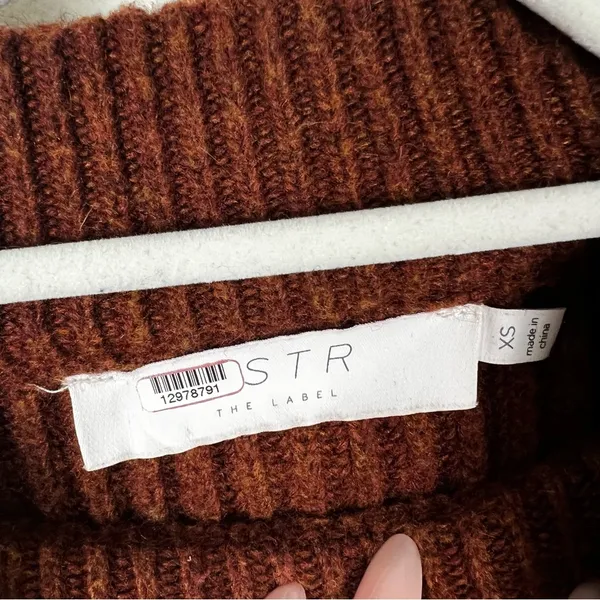 ASTR The Label Regis Mock Neck Sweater Wool Blend Size XS - Image 3