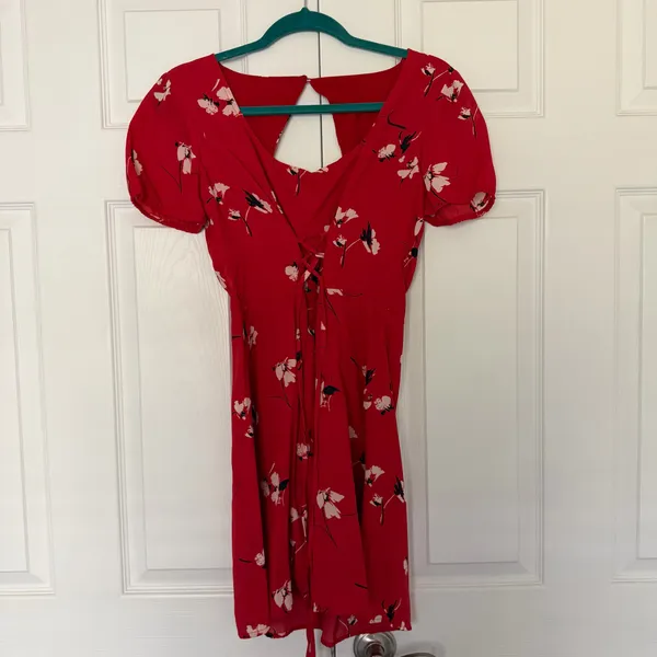 Abercrombie Red Floral Dress - Image 2