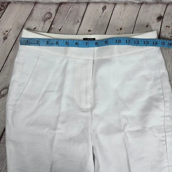J. Crew Kate straight-leg pant in stretch linen blend White 2 BF407‎ NIB - Image 7