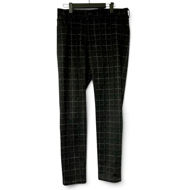 41 Hawthorn Womens Size 8 Skinny Pants Black Gray Windowpane Plaid - Image 3