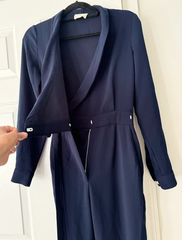 Heaven Long Sleeve Navy Jumpsuit, Size 34/US 2 - Image 8
