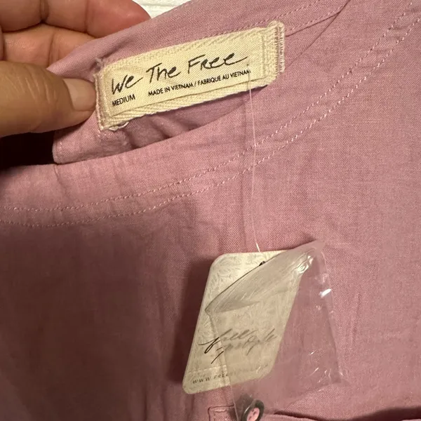 We The Free Mauve Short Sleeve Blouse - Image 2
