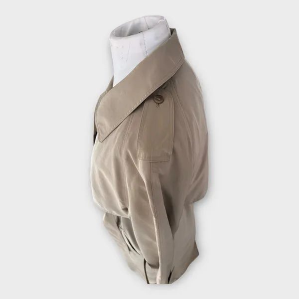 Brooks Brothers Belted Trench Coat Water Repellent Wool Lining Women's 8 Minimal - Image 12