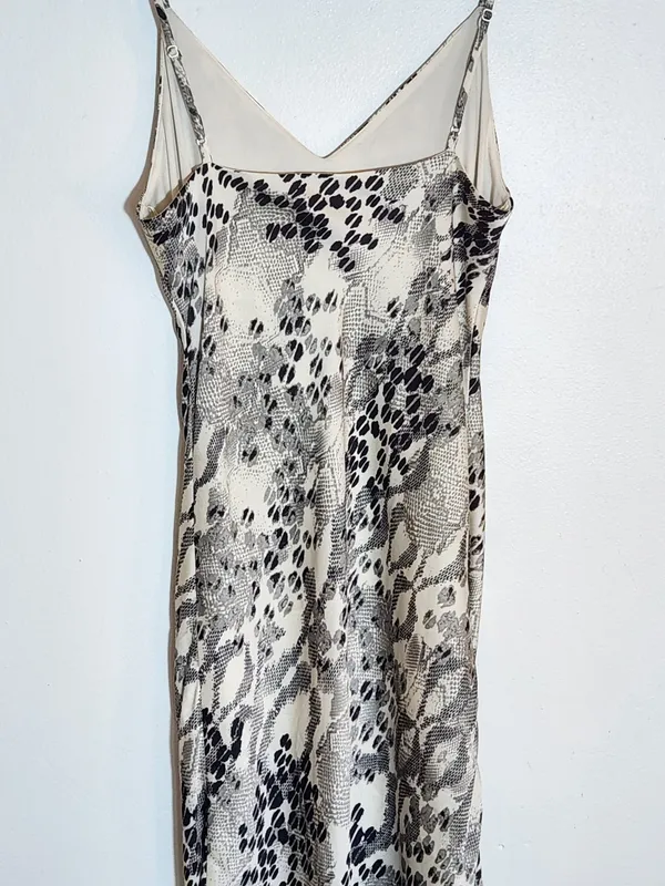 Express Black and Gray Snakeskin Print Midi Slip Dress Size Small - Image 4