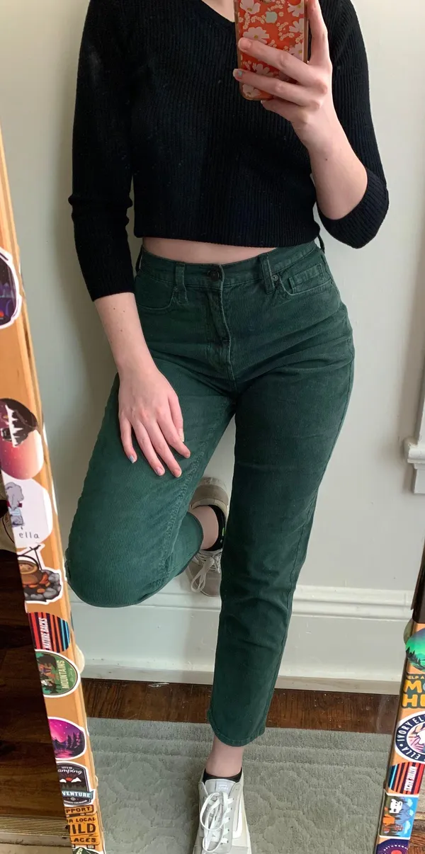 American Eagle Green Corduroy Pants - Image 5