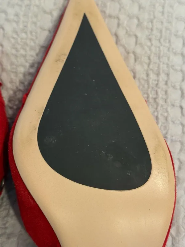 Tony Bianco Red Suede Shae Mules Size 8.5 - Image 9