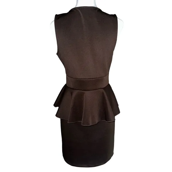 O'Sher Brown Dress Size Large - Image 2