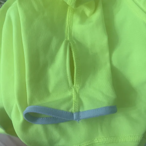 Nike Pro Dri-FIT Half Zip Pullover Neon Yellow Women’s Sz M Run Outdoor Sport - Image 4