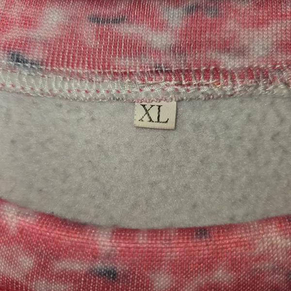 Pink Leopard Print Women's Sweater Crewneck Western Somebody's Problem Size XL - Image 4