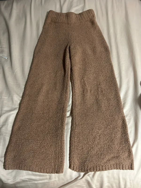SKIMS Cozy Knit Wide-Leg Camel Tank and Pants Set Size S/M - Image 2