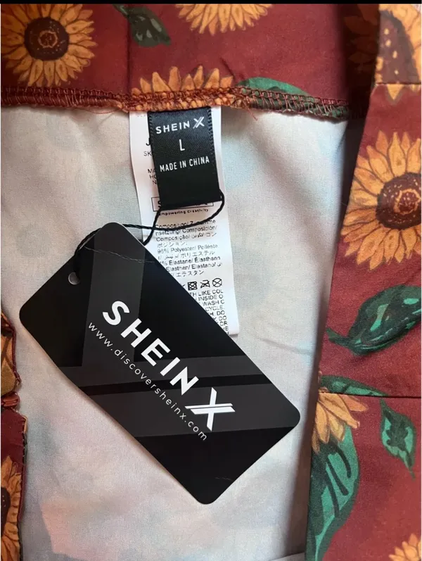 NWT SHEIN Sunflower Print Maxi Skirt - Image 4