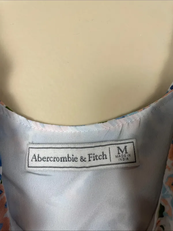 Abercrombie & Fitch Women’s Boho Floral Print Multicolor Ruffle Dress - Image 8