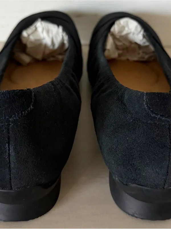 Clark’s Jazmynn Gem Round Toe Flats Women’s Size 9W Black Suede Comfort NEW - Image 7