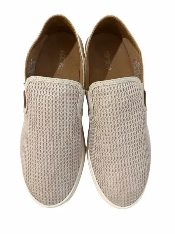 OluKai Pehuea Breathable Slip-On Shoes Tapa Cream Size Women’s 9 - Image 3