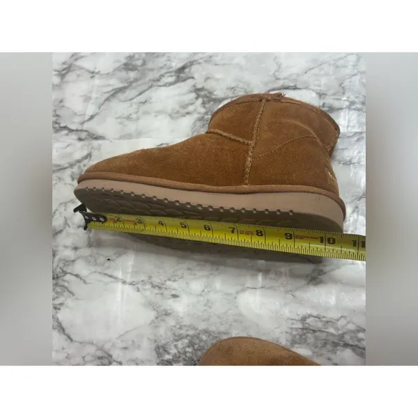 Koolaburra by Ugg Chestnut Suede Shearling Ankle short boots winter 8.5 brown - Image 5