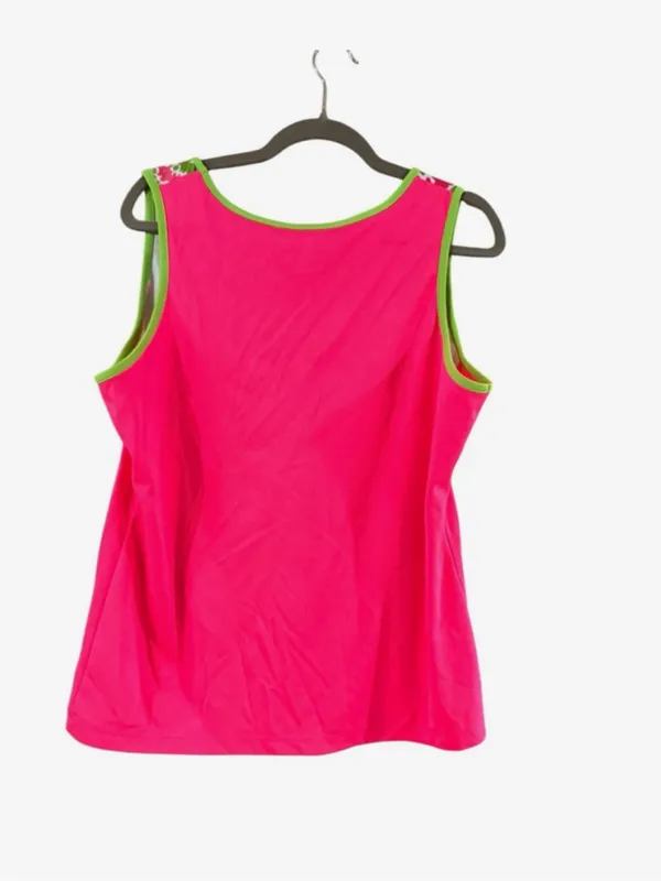 Women's Tie-Dye Scoop Neck Tank Top in Pink and Green - Image 8