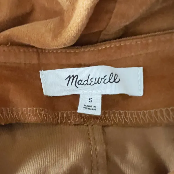 Madewell Velveteen Velvet Velour Pullover Sleeveless Jumper Mini Dress Brown S - Image 2