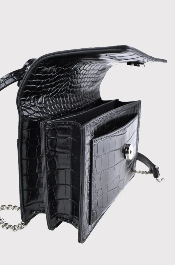 Peta & Jain Princess Polly Black Croc Handbag - Image 2