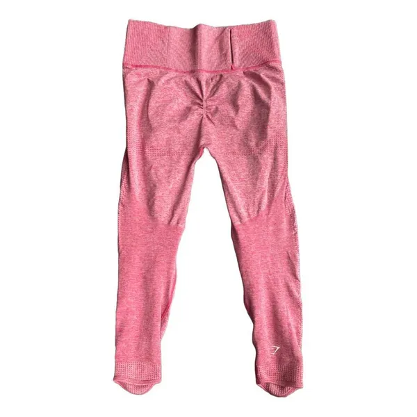 Gymshark Seamless Pink Leggings with Waist Pocket‎ Size Estimated M - Image 2