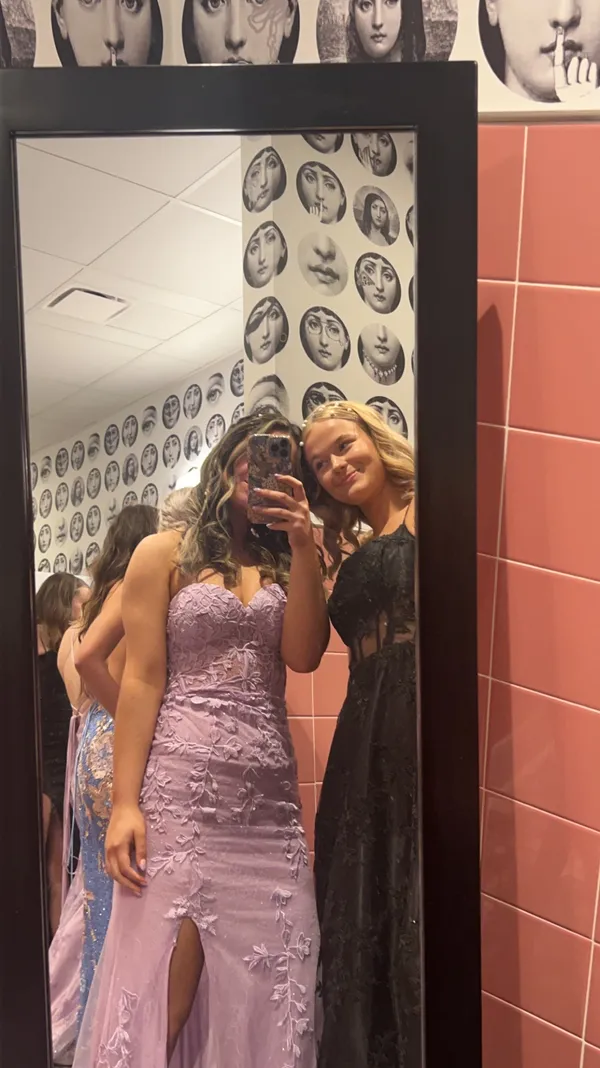 Prom Dress Purple Size 4 - Image 3