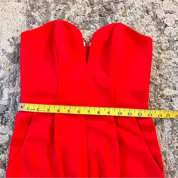 AMANDA UPRICHARD Red Cherri Sweetheart Jumpsuit NWOT Size‎ P - Image 10