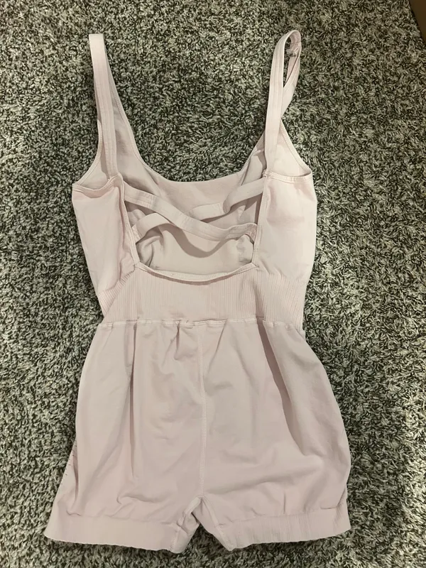 Free People Pink Good Karma Runsie - Image 4