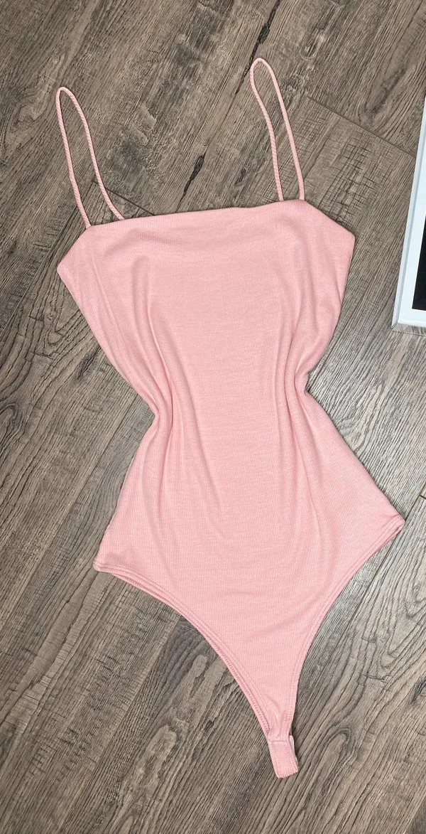 Samunsboutique RIBBED MAUVE PINK BODYSUIT - Image 2
