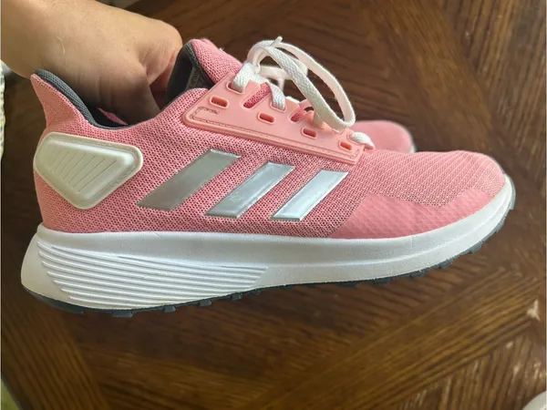 Like new adidas Women's Coral Pink Mesh Athletic Sneakers size 6 - Image 2