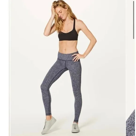 Lululemon‎ Wunder Under Low-Rise Tight *28" Heathered Black - Image 2