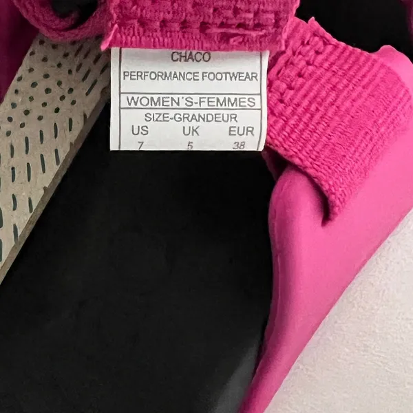 Chaco Women's Chillos Double Buckle Strap Slide Magenta Sz 7 - Image 4