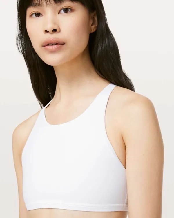 Lululemon Free To Be Bra *Wild High Neck White 6 - Image 9
