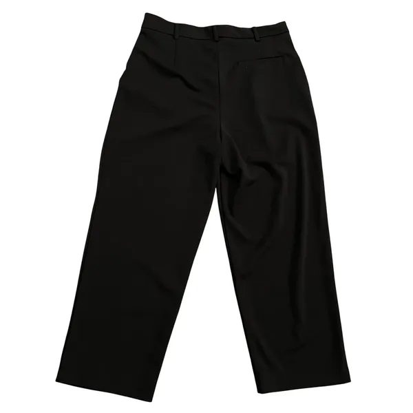 Black Pleated High Waist Wide Leg Trousers Pants Women‎ Large NEW - Image 2