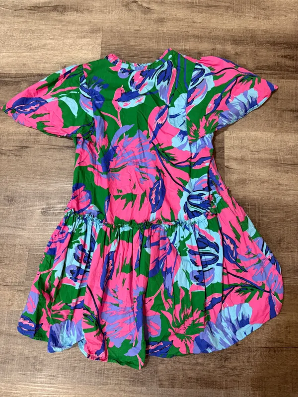 SUGARLIPS Raylee Floral Rock A By Trapeze Dress in Kelly Blue Multi - Image 5
