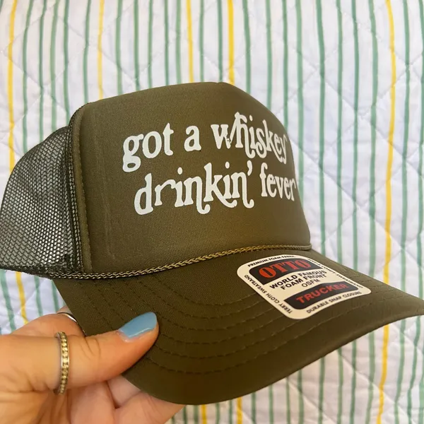 Whiskey fever Zach Bryan inspired trucker hat - Image 2