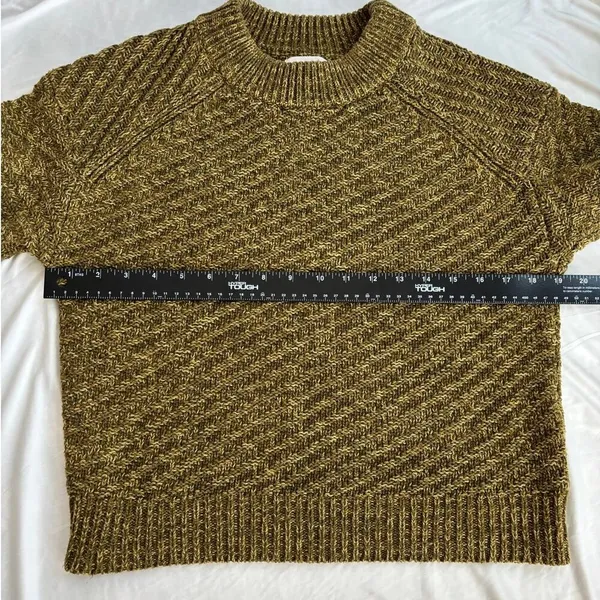 Target Universal Thread Chunky Knit Moss Green Pull Over Sweater Cotton Small - Image 7