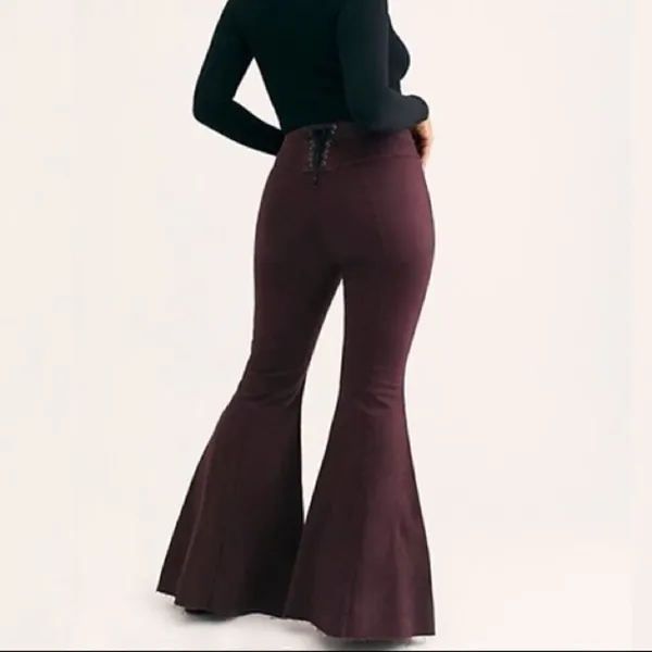 Purple Free People Super Flare Jeans - Image 3