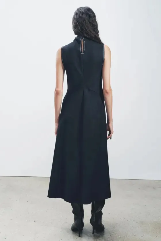 Zara Long Black Dress - Image 2