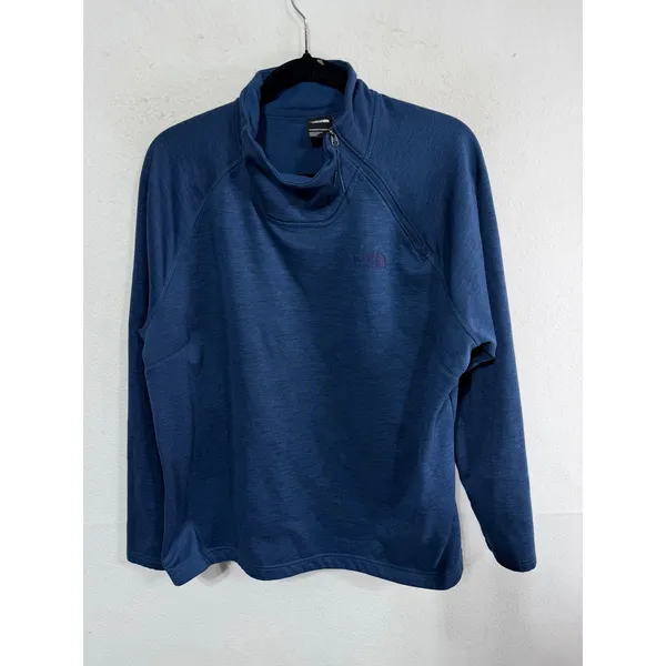 The North Face Blue Canyonlands 1/4 Zip Asymetric Fleece Pullover Top XXL Yoga - Image 3