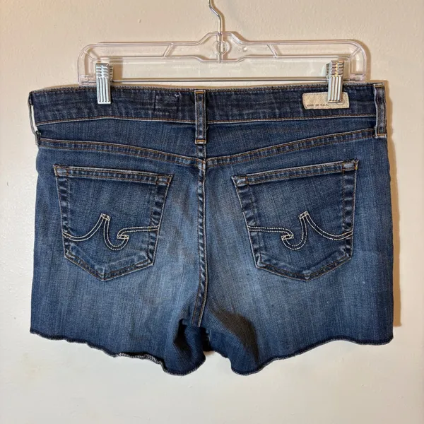 AG Adriano Goldschmied Pixie Roll-Up Shorts Dark Wash‎ Denim Size 30 - Image 2