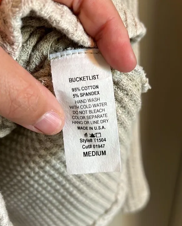 Bucketlist Waffleknit Shacket Stone Size M - Image 4