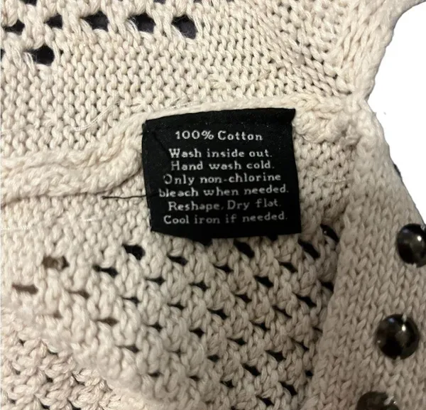 Rock and Republic Cream Studded Sweater Size L - Image 7