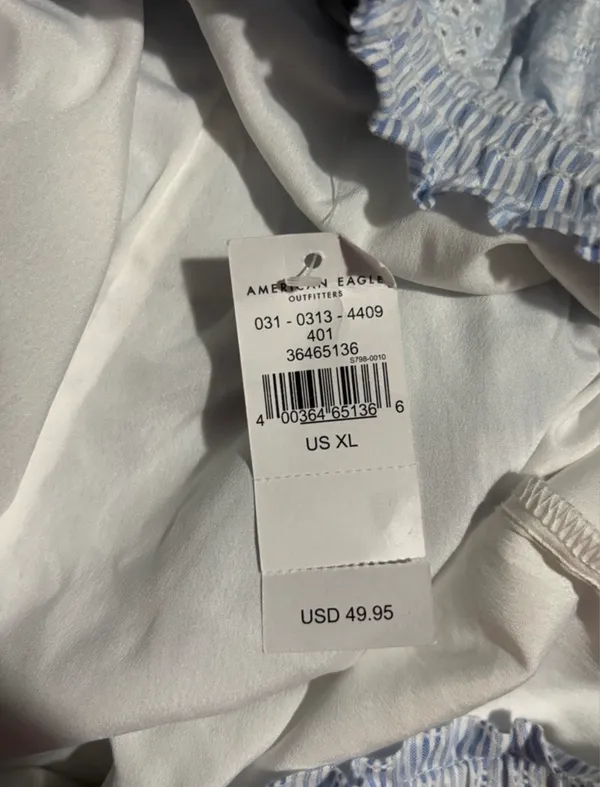 American Eagle Ruffle Printed Mini Skirt With Elastic Waistband - Image 8